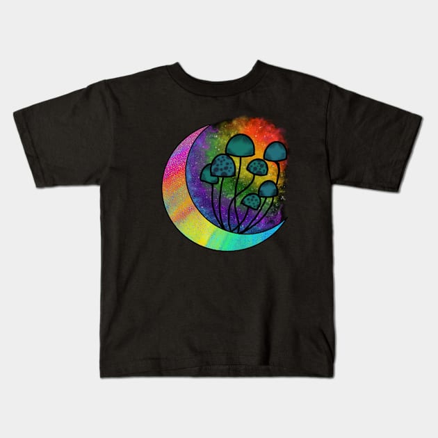 Pride Crescent Moon Kids T-Shirt by Raidyn